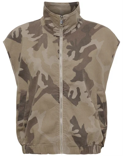Marta du Chateau - MDCSilver Vest - Beige Camo
